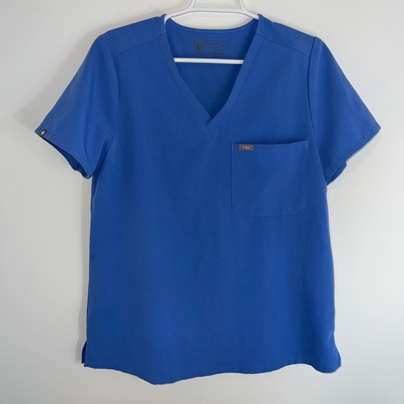 Figs Womens blue Scrub Top medium - Picture 2 of 9